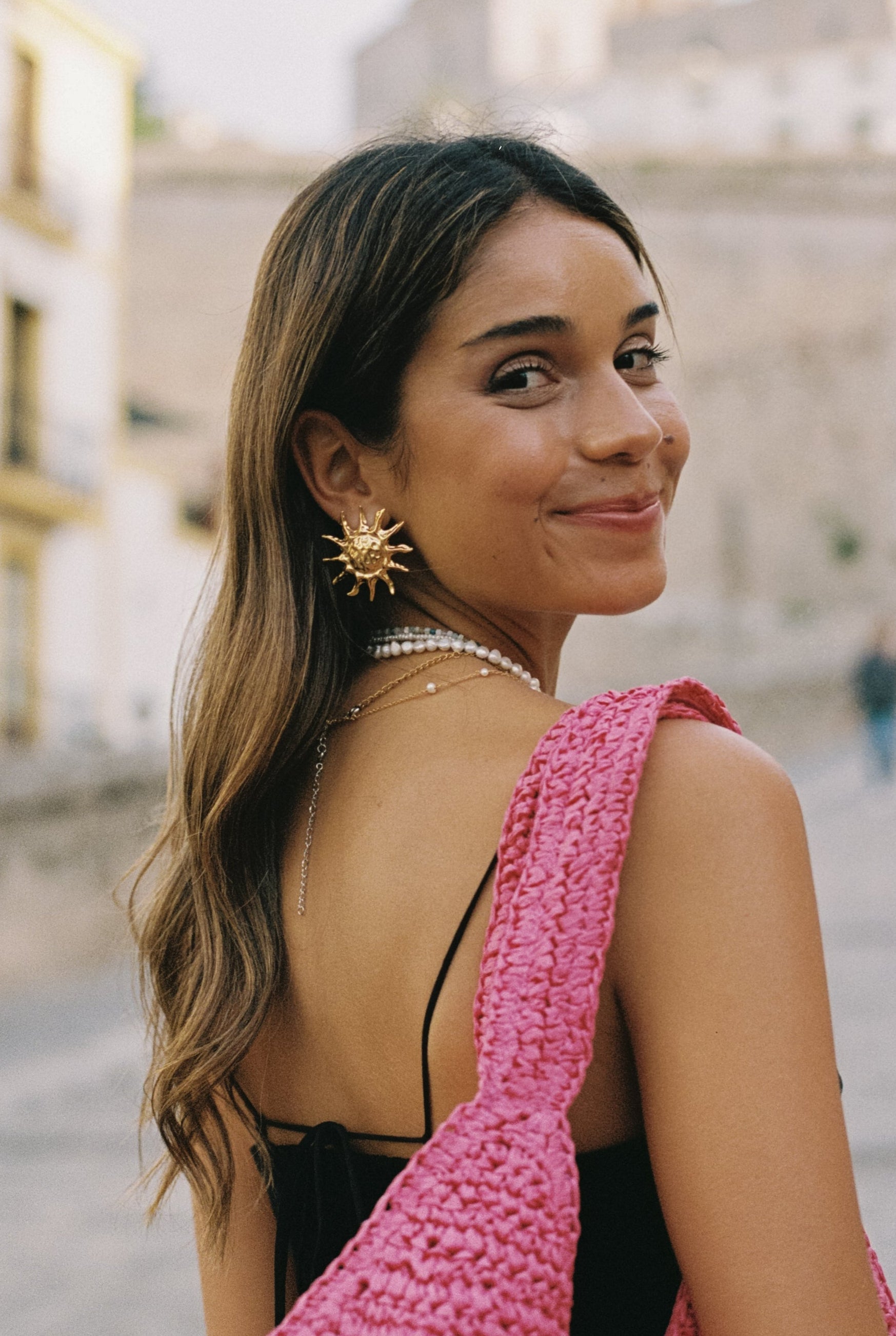 Pendientes Sun Light Acero Baño Oro