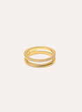 Anillo Bibiana Acero Baño Oro