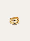 Anillo Oceana Acero Baño Oro