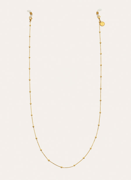 Correa de Gafas Dots Ibiza Acero Baño Oro