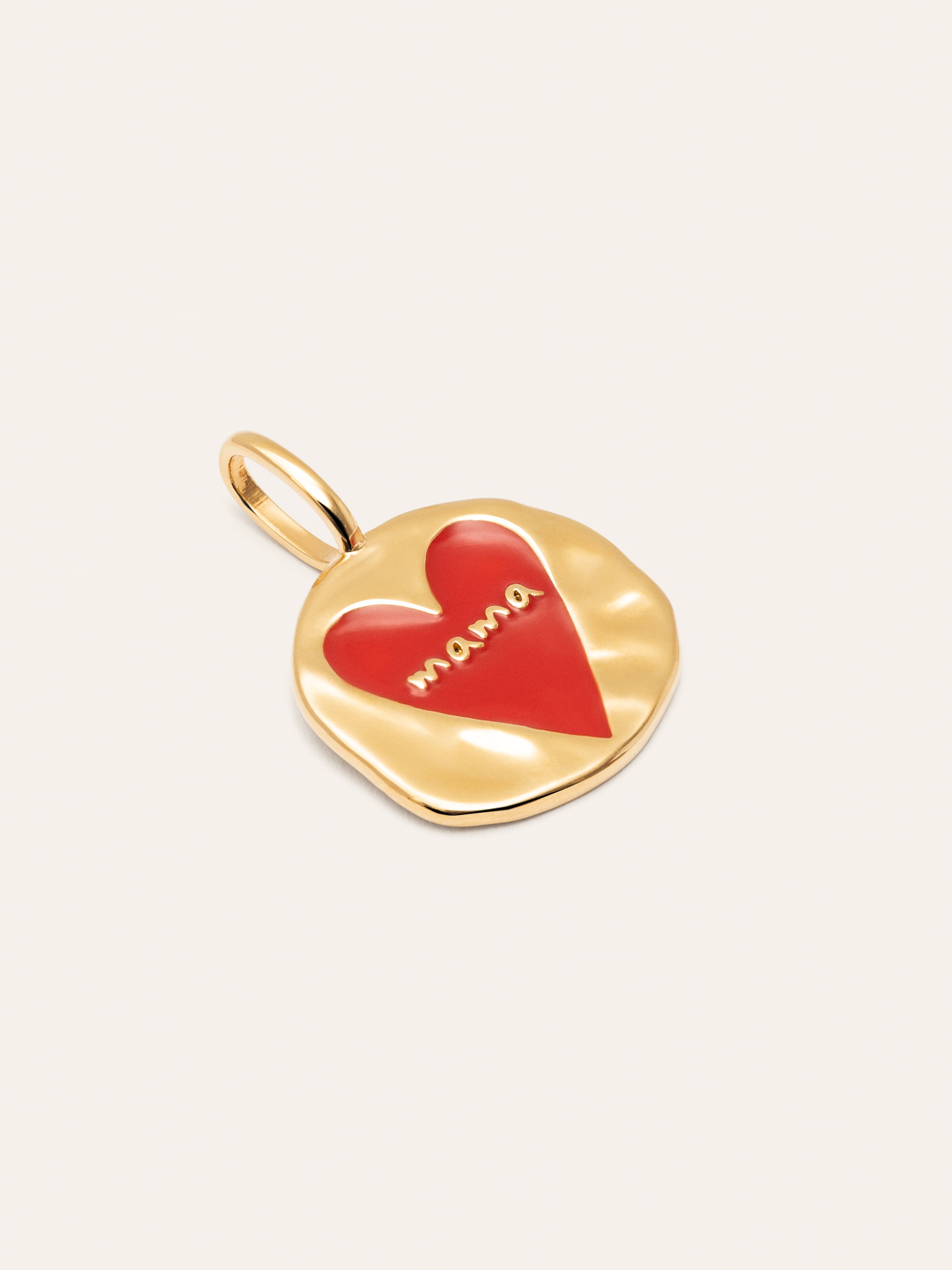 Charm Mamá Lovely Heart Baño Oro