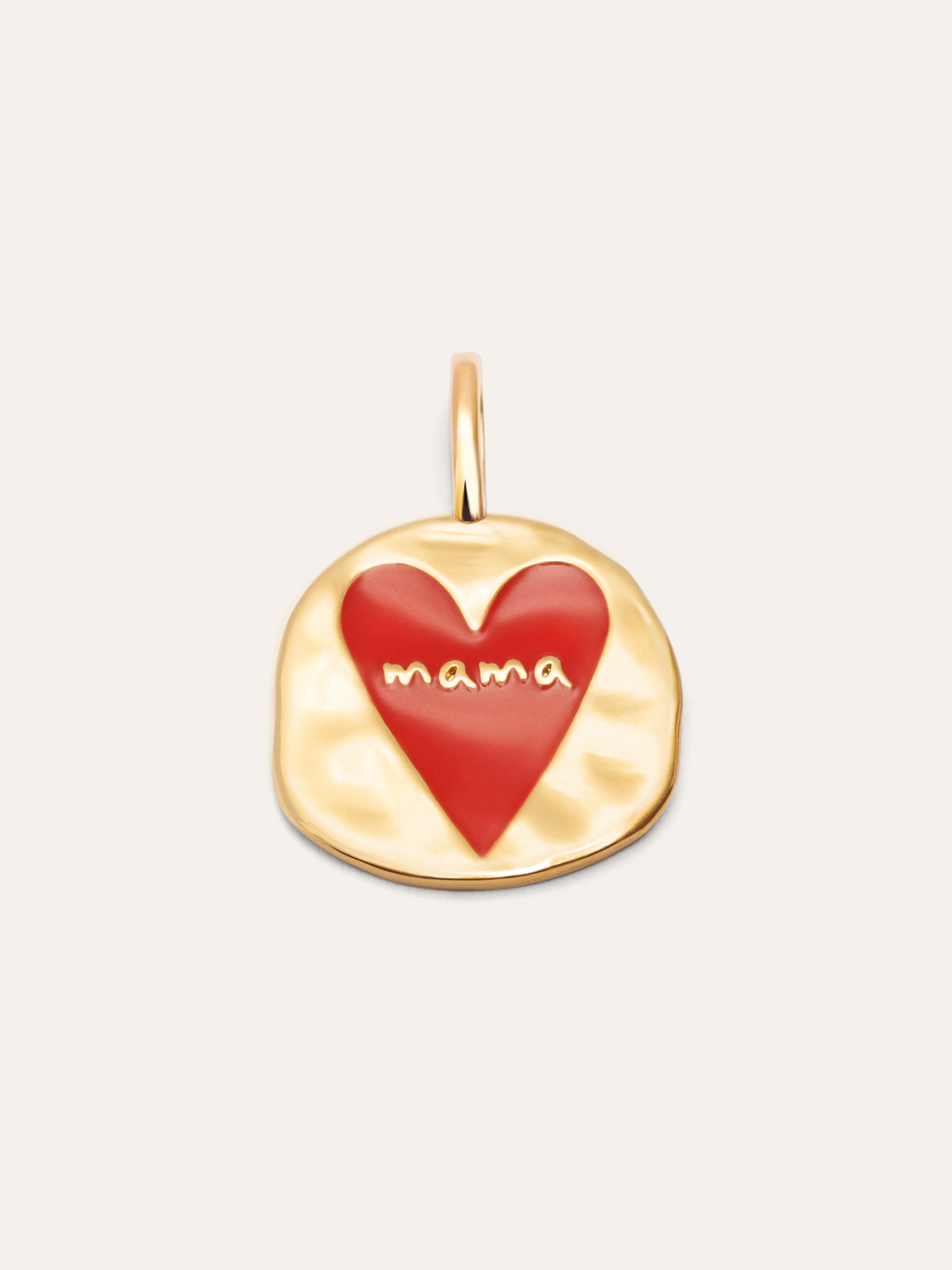 Charm Mamá Lovely Heart Baño Oro