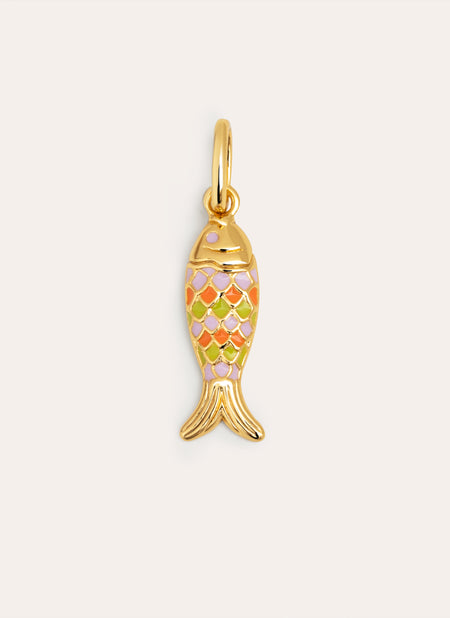 Charm Pez Color Baño Oro