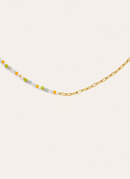 Collar Chic Nora Acero Baño Oro