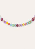 Collar Color Stones Acero Baño Oro