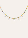 Collar Crystal Perlas Acero Baño Oro