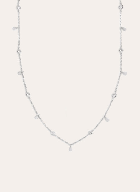 Collar Mini Spark Drop Plata