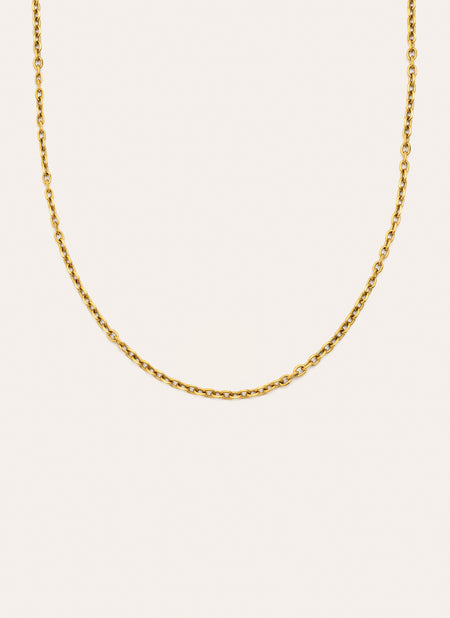 Collar Orla Rope Acero Baño Oro