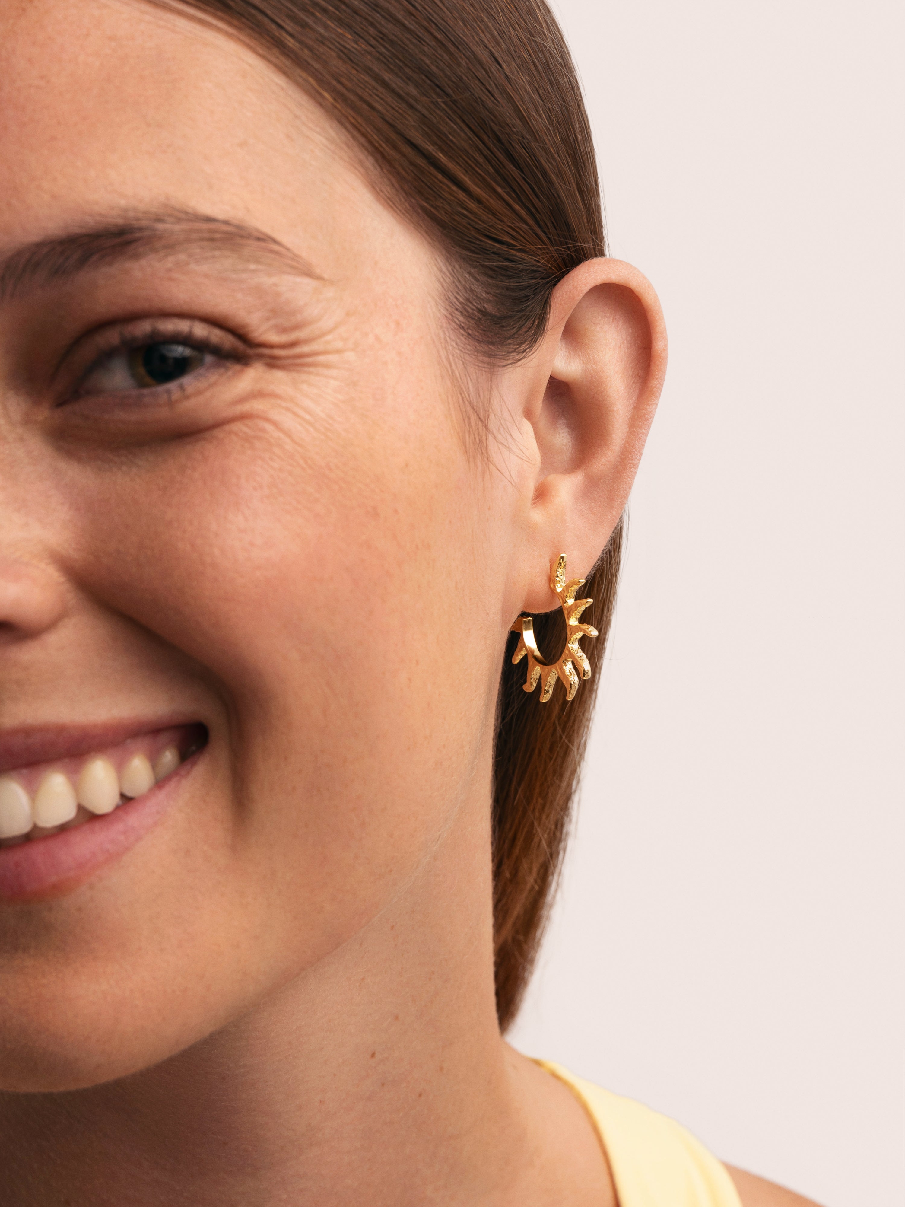 Pendientes Aro Sun Baño Oro