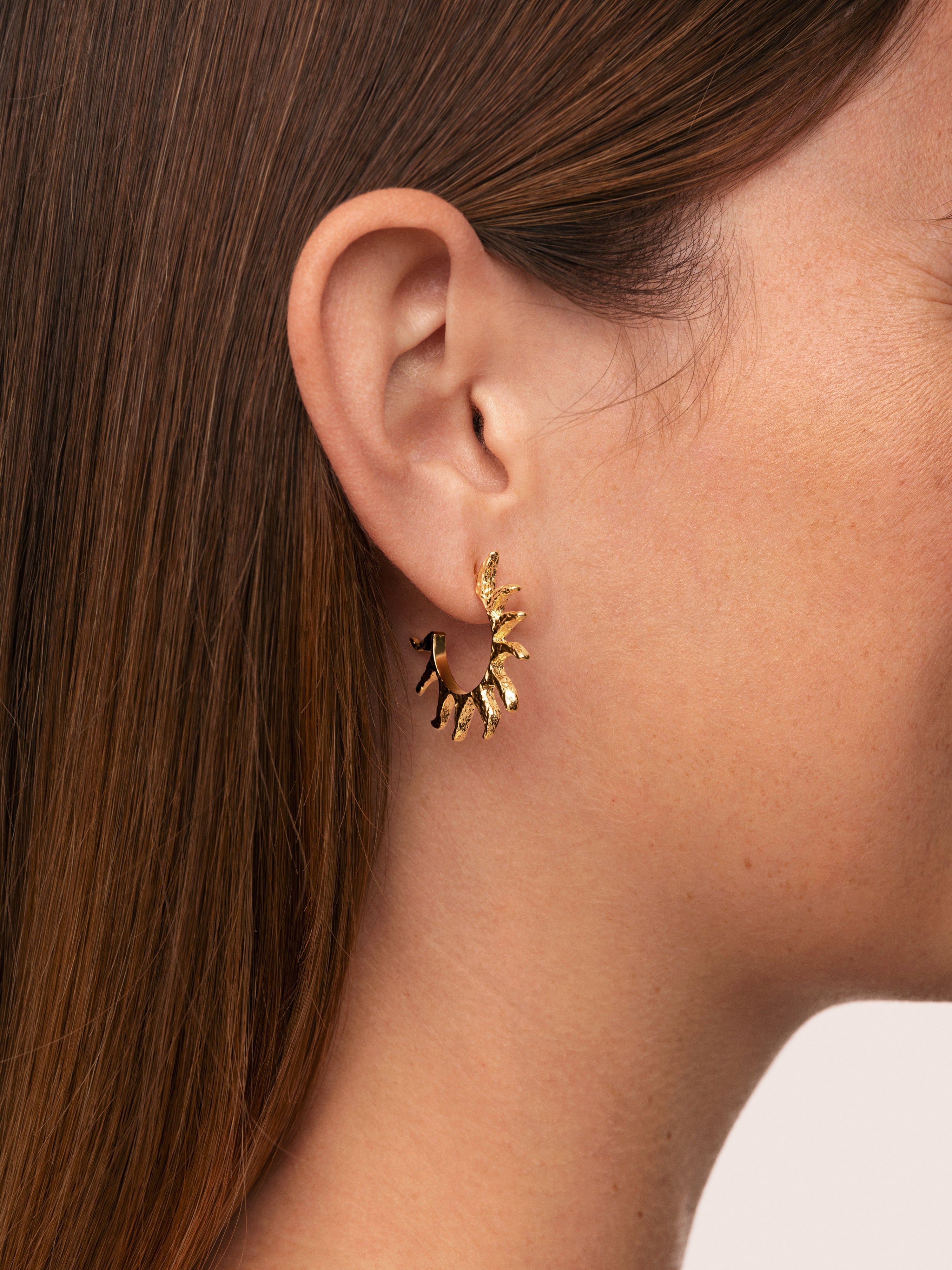 Pendientes Aro Sun Baño Oro