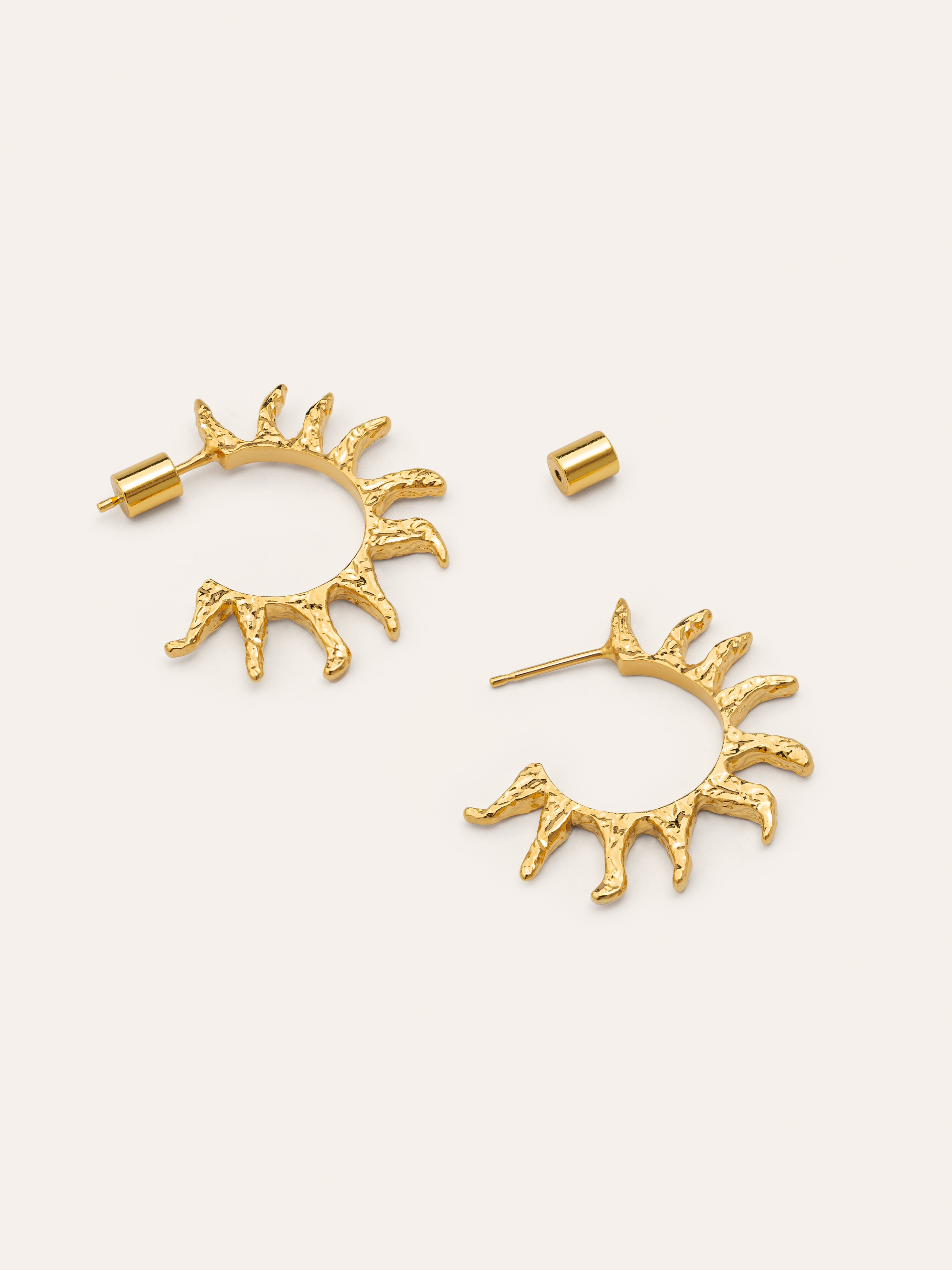 Pendientes Aro Sun Baño Oro