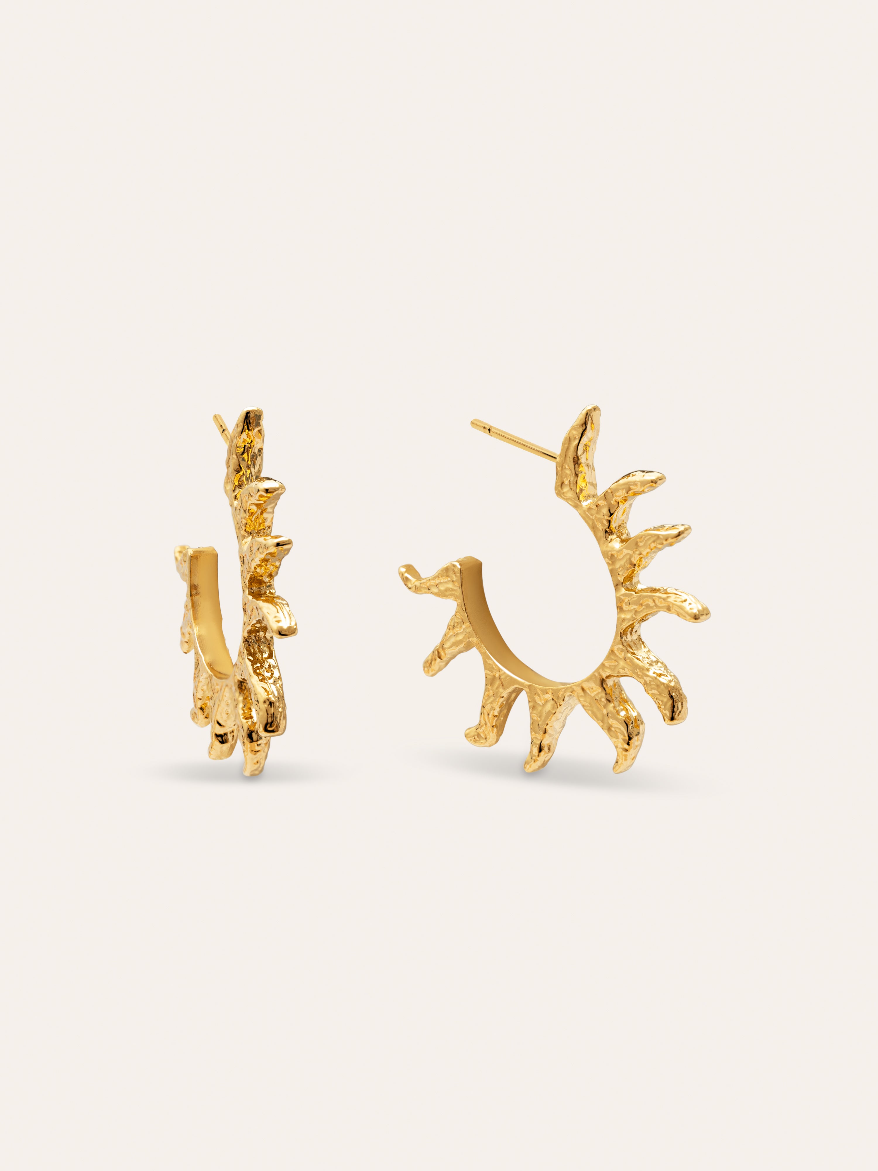 Pendientes Aro Sun Baño Oro