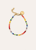 Pulsera Crystals Rainbow Acero Baño Oro