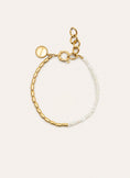 Pulsera New Pearl Acero Baño Oro