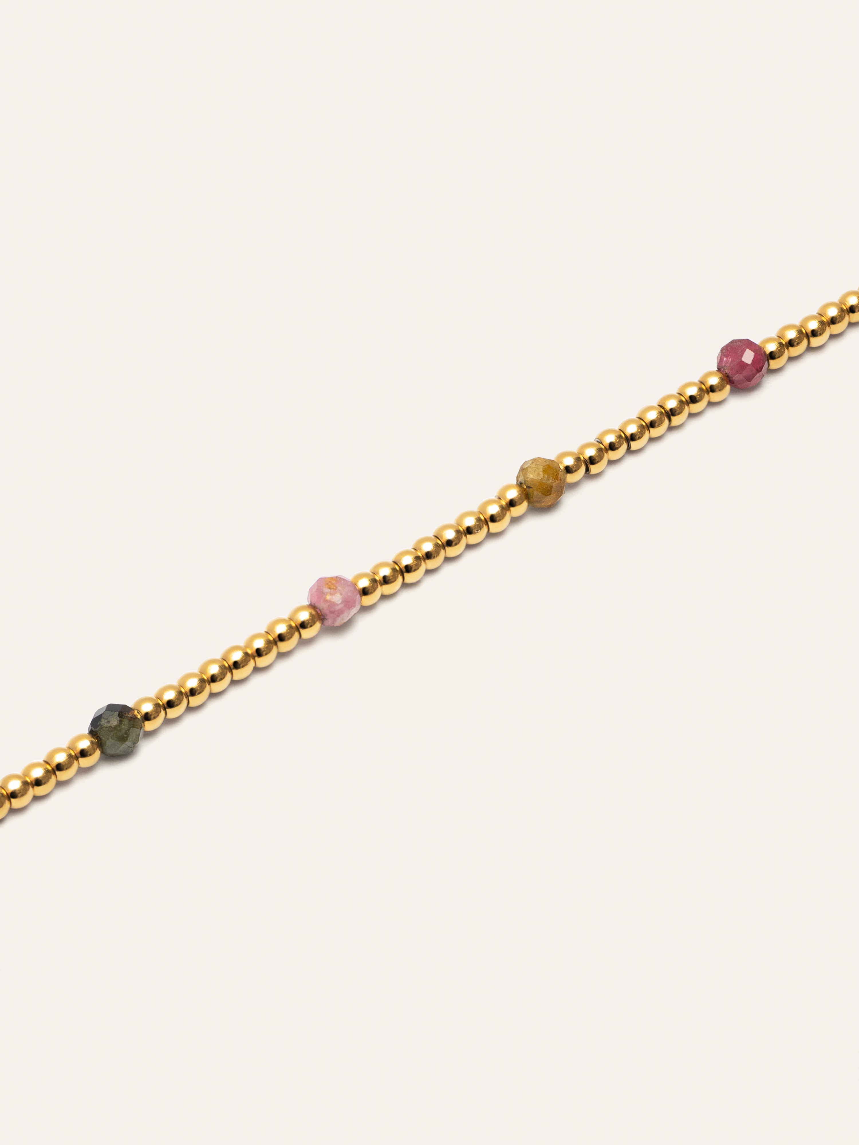 Pulsera Tourmaline Dream Acero Baño Oro