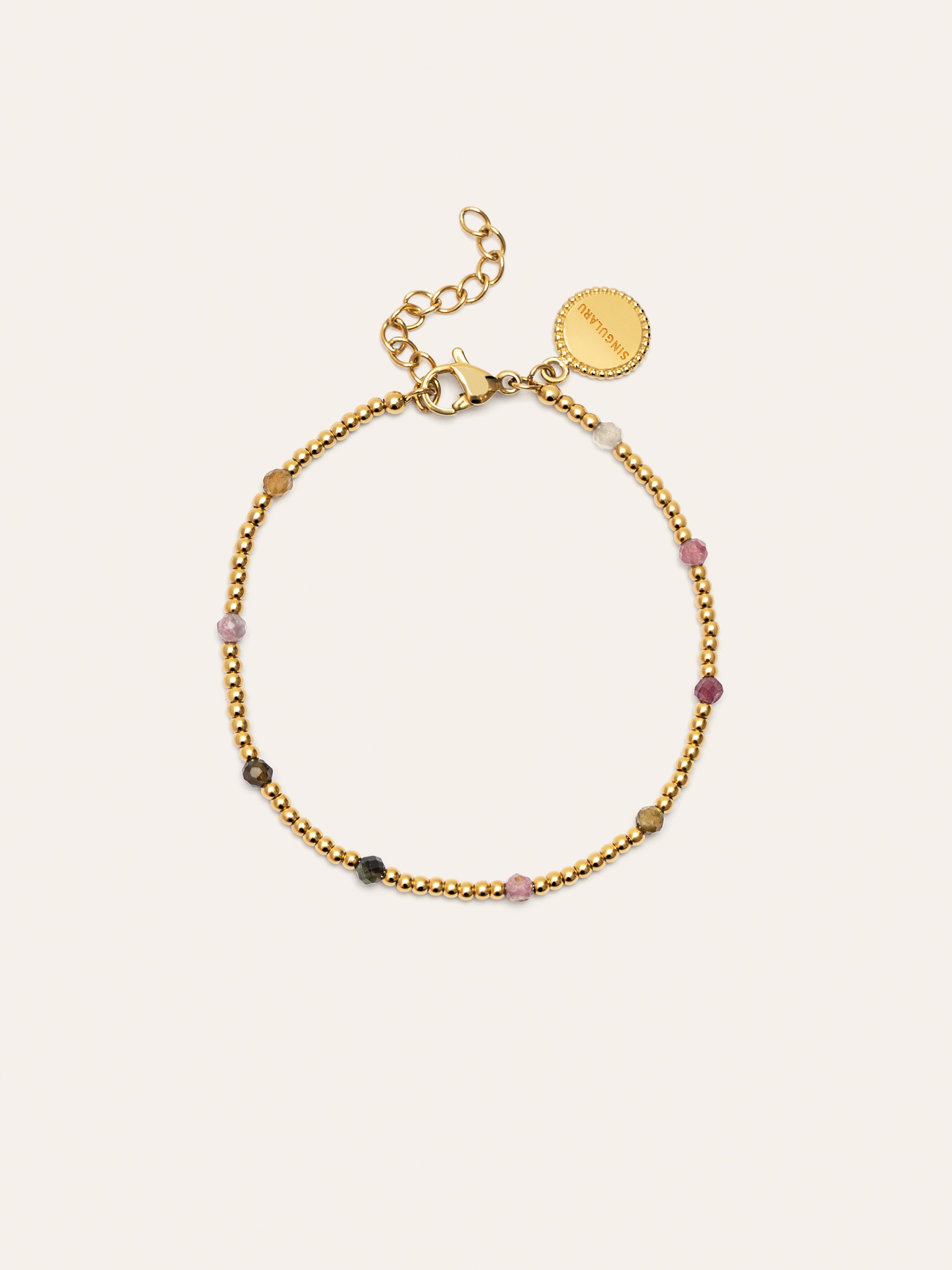 Pulsera Tourmaline Dream Acero Baño Oro