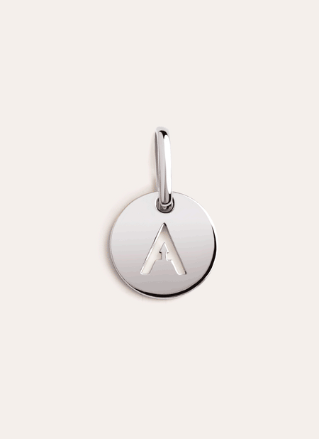 Mini Medallion Letter Plata