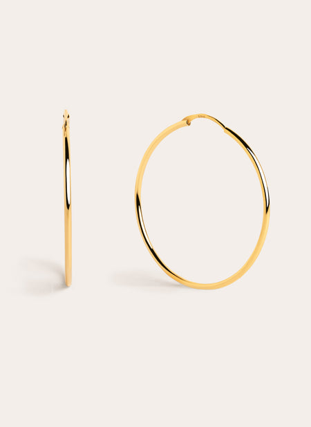 Pendientes Aro Ana L Plata Baño Oro