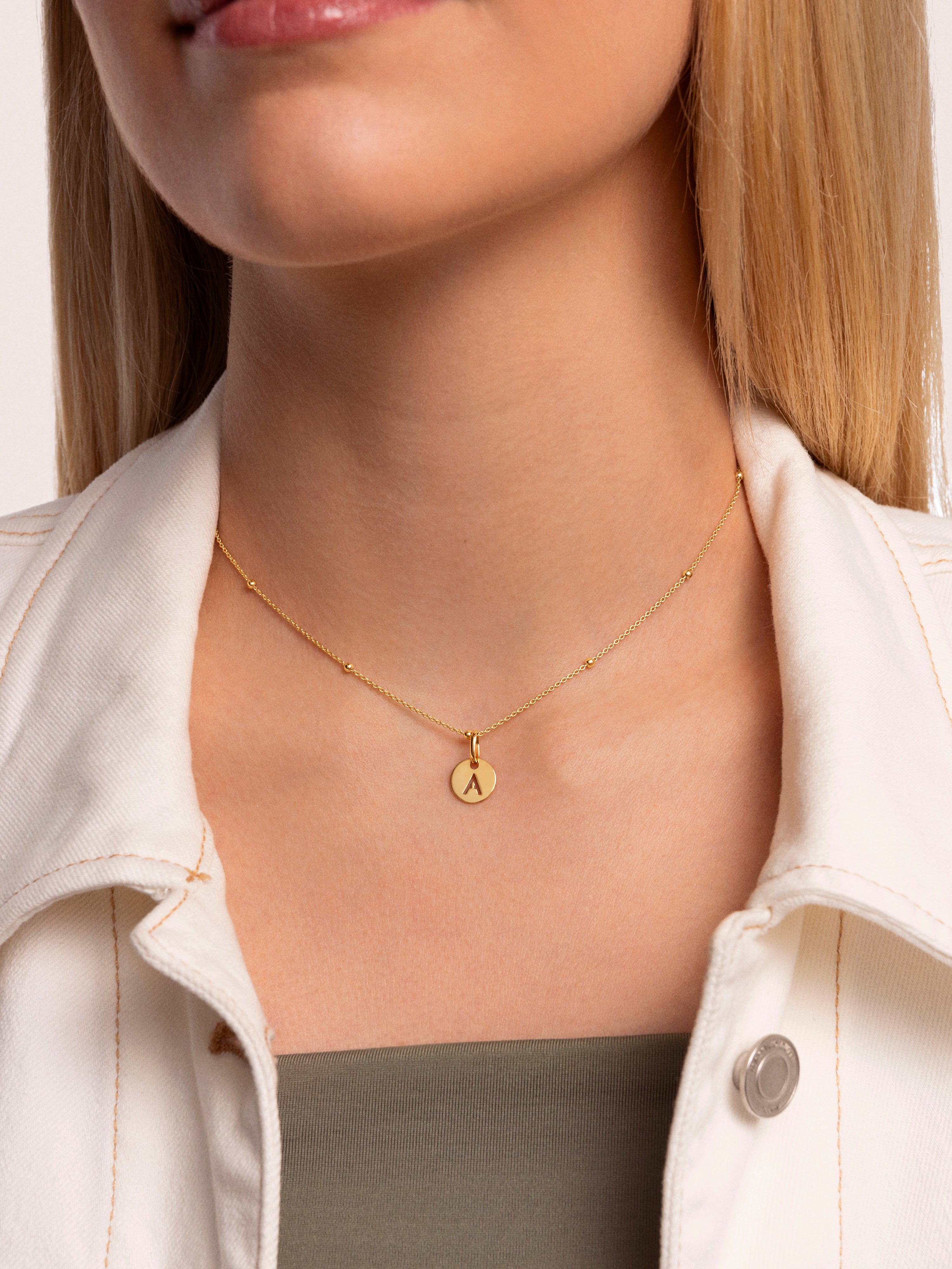 Colar Personalizado Mini Medallion Banhado a Ouro