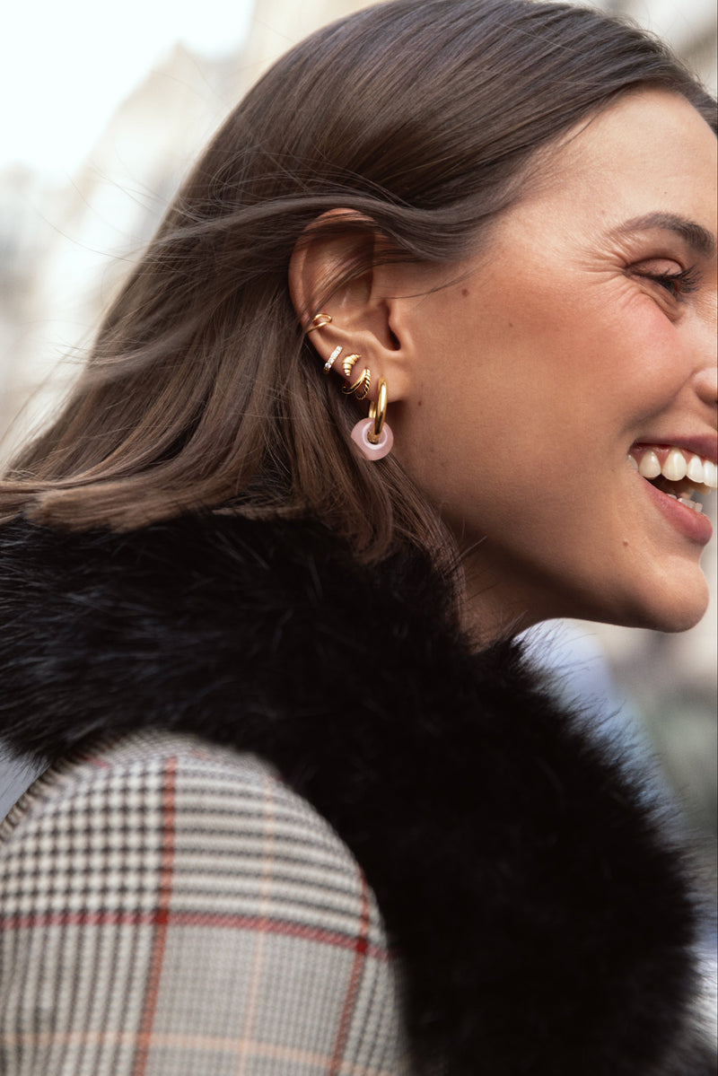 Carmen True Rose Gold Hoop Earrings