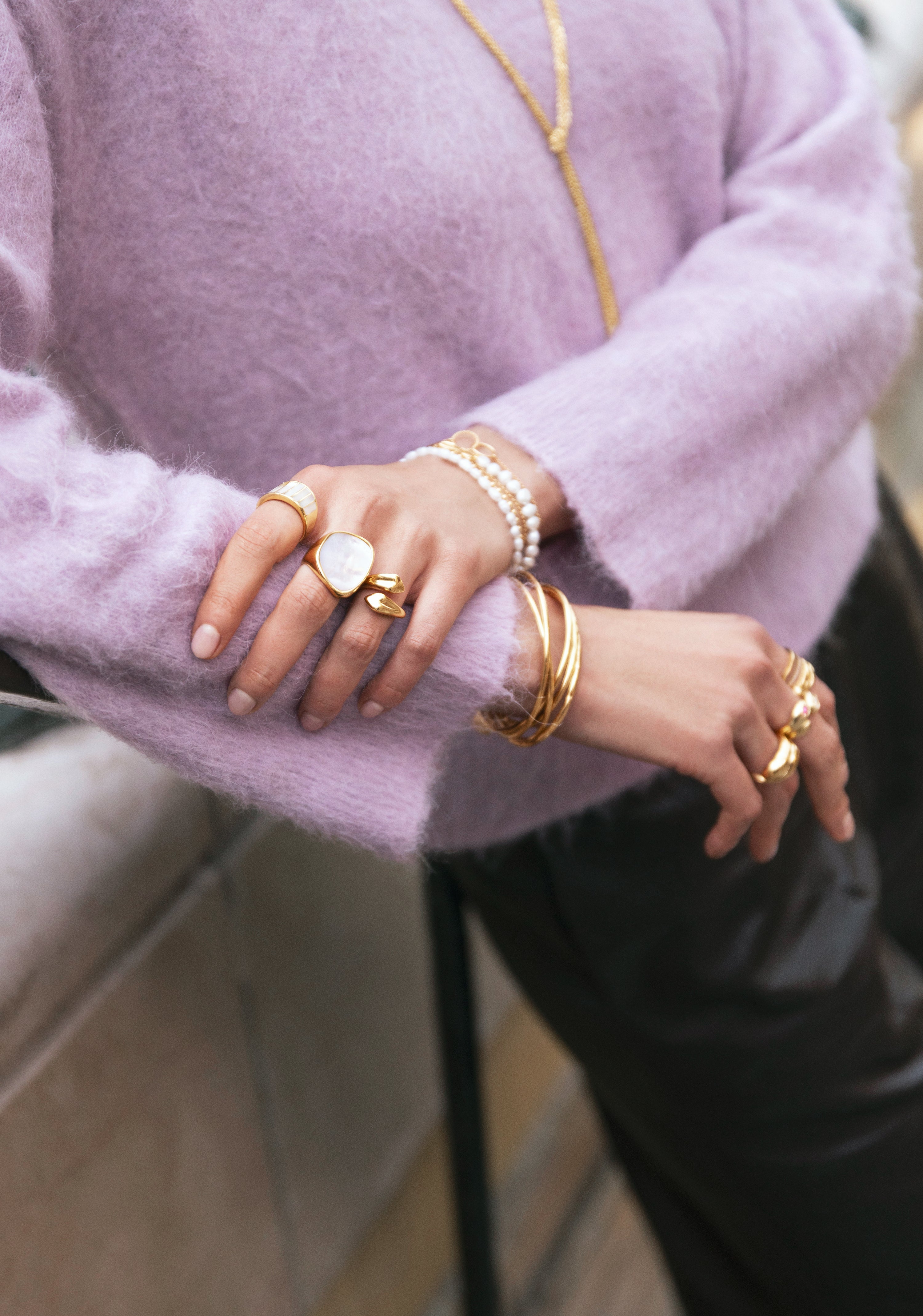 Ibiza Ring, Edelstahl, vergoldet