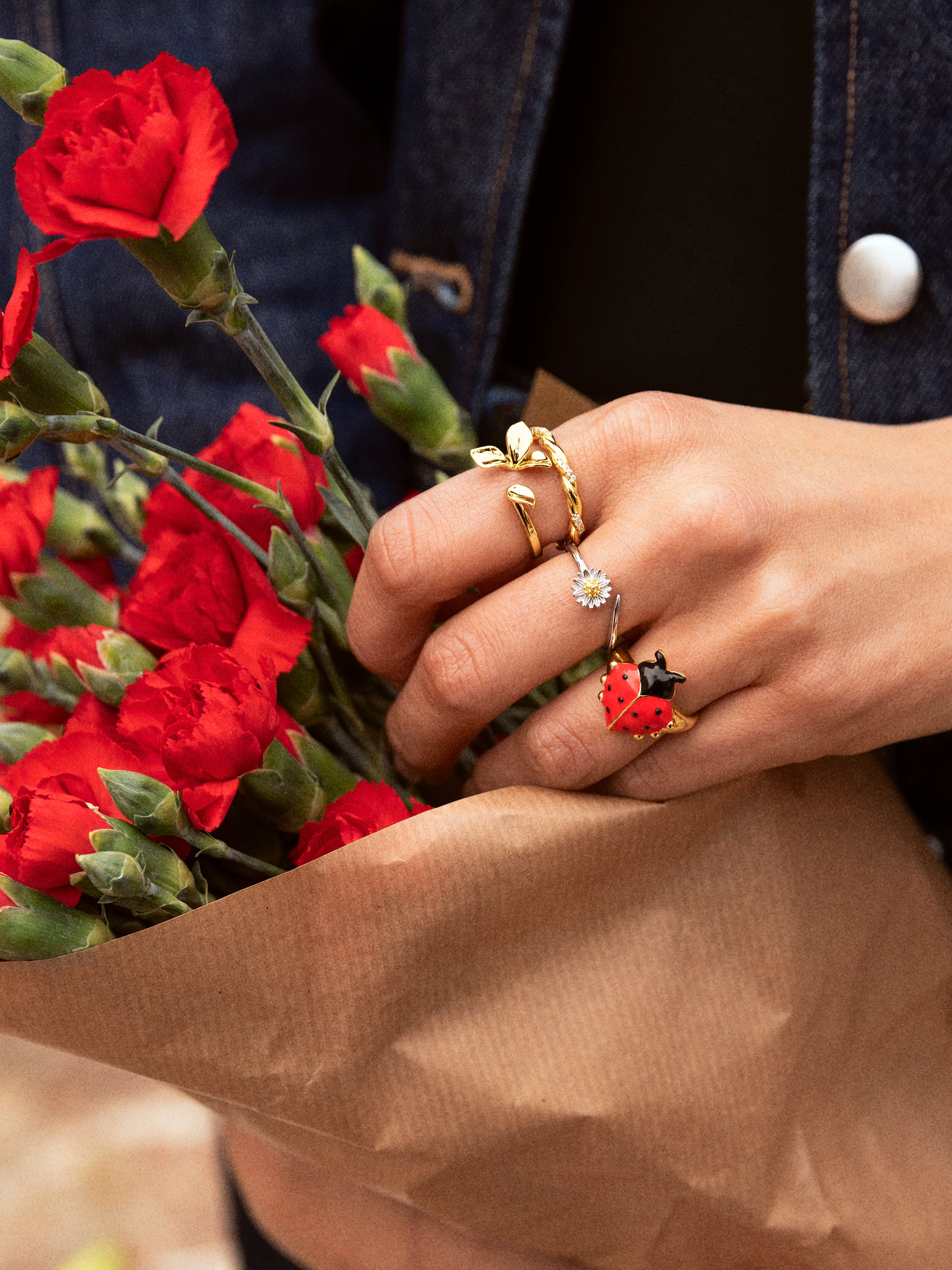 Ladybug Gold Ring