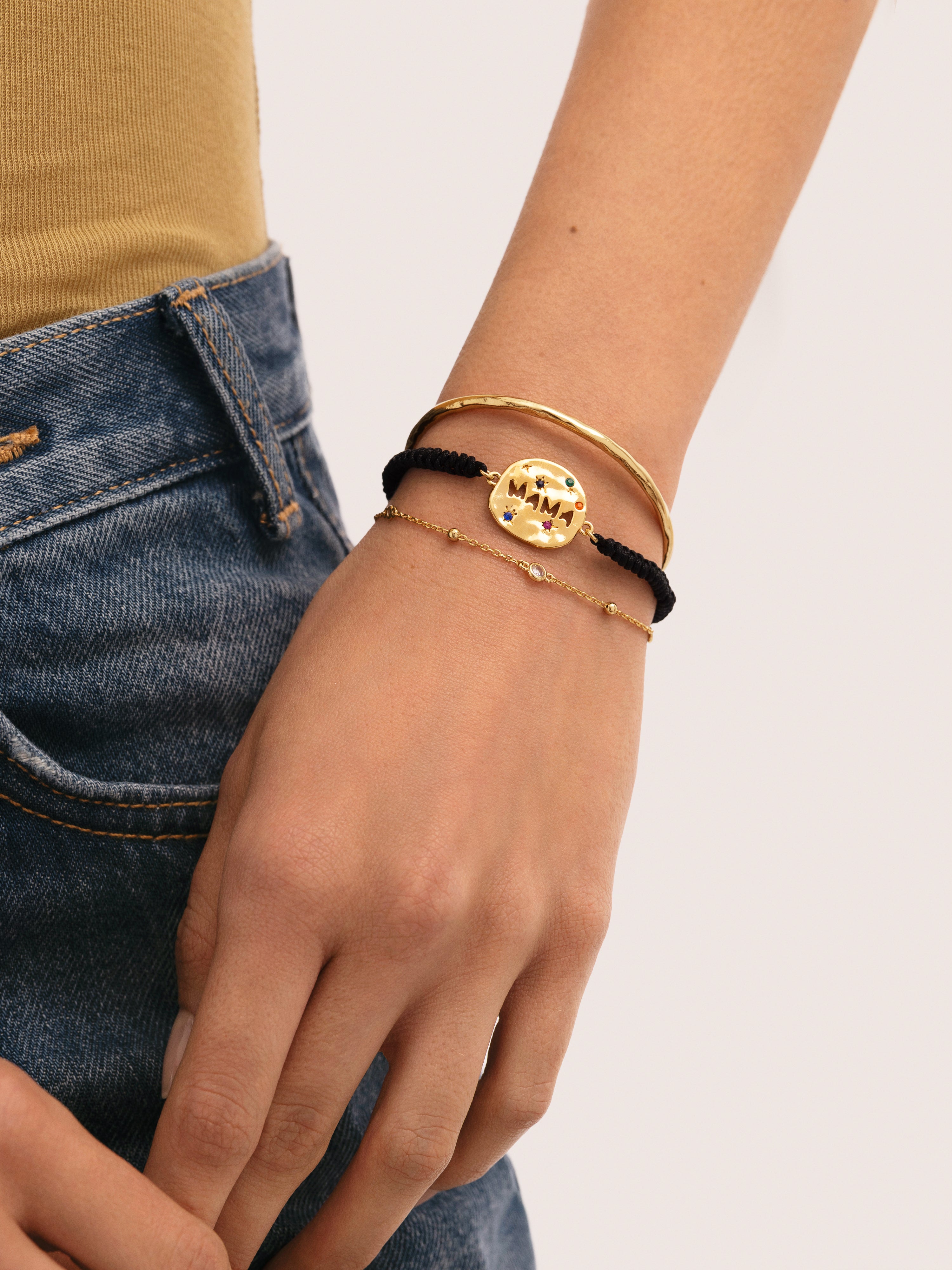 Pulseira Birthstone Banhada a Ouro