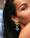 Cleo Crossed Gold Single Earring