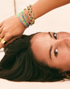 Pulsera Link Rainbow Enamel Acero Baño Oro