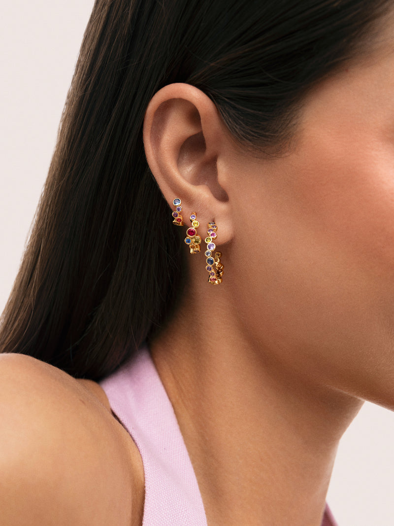XS Bubbles Gold Single Earring 