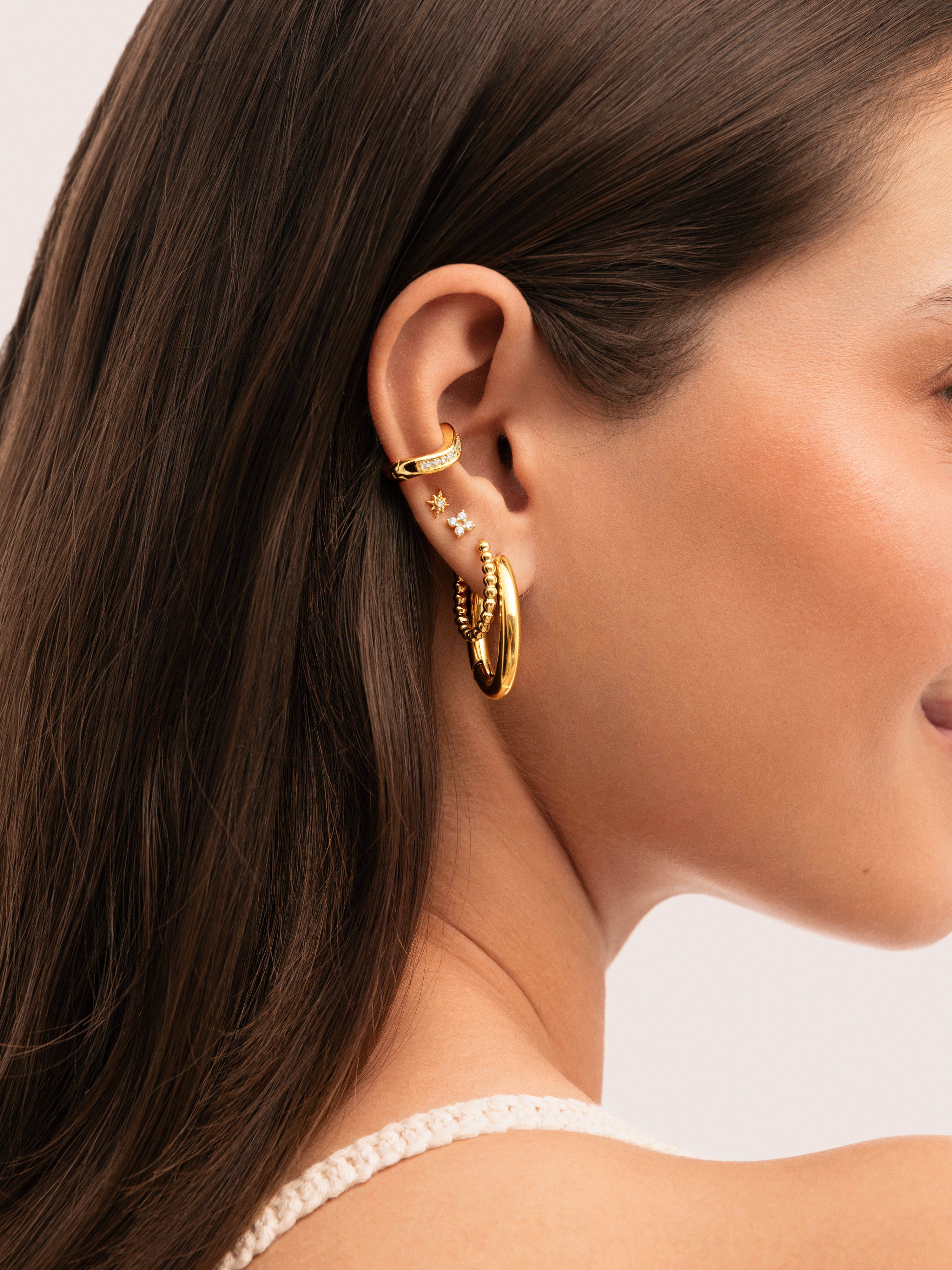 Hailey Gold Ear Cuff Single Earring