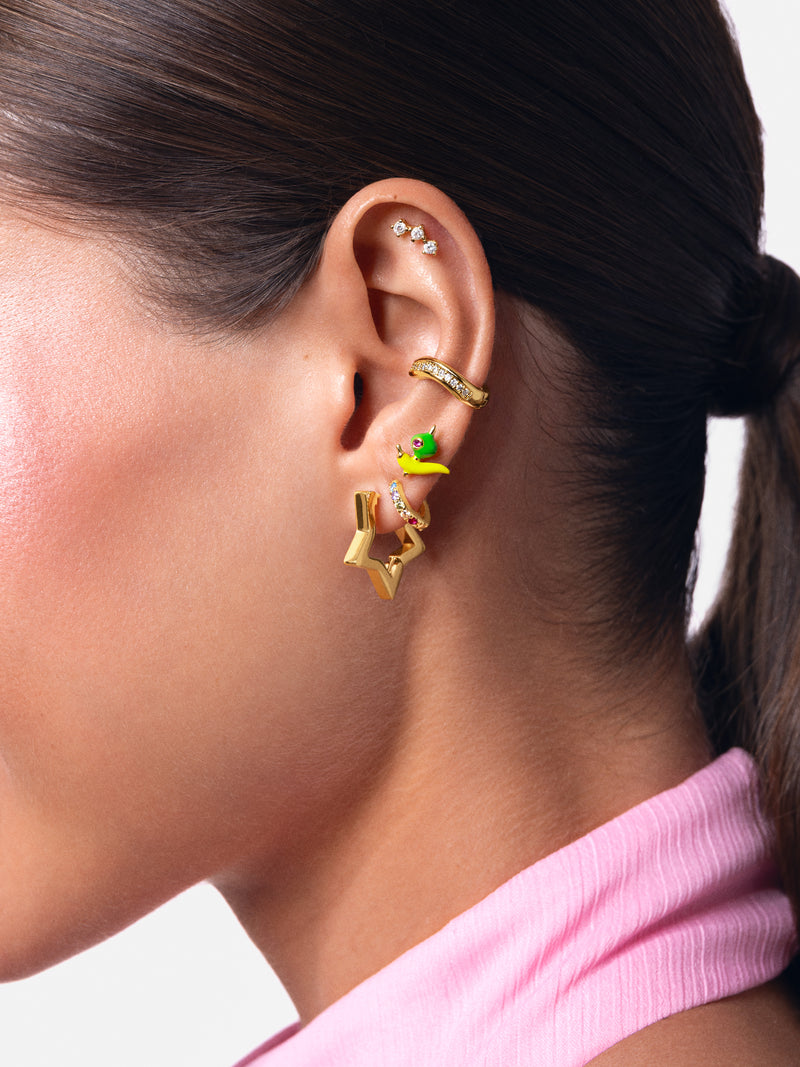 Boucle D’oreille à L’unité Gilda Plaqué Or