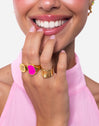 Bague My Ocean Acier Plaqué Or