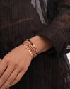 Amulet Cats Eye Armband Edelstahl, vergoldet