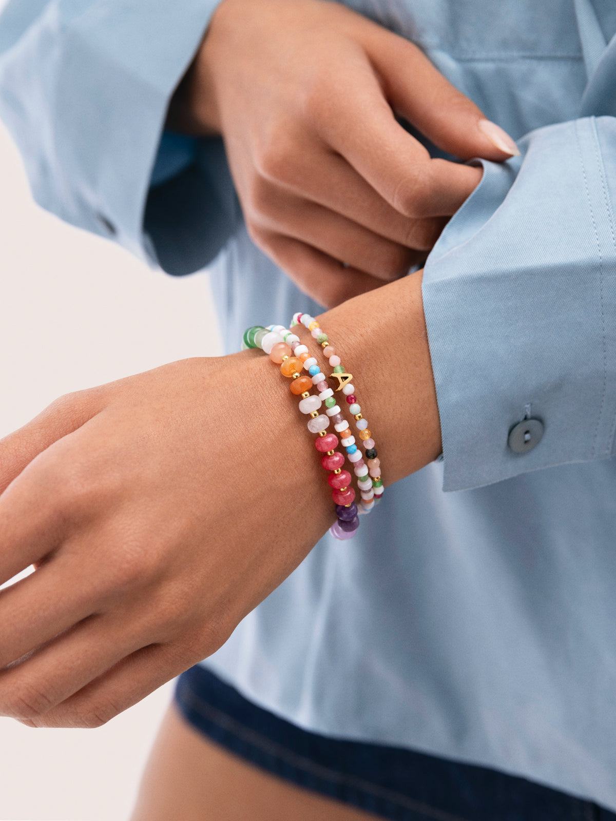Pulsera Nacary Colors Acero Baño Oro