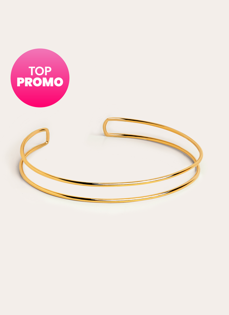 Double Ring Gold Choker 