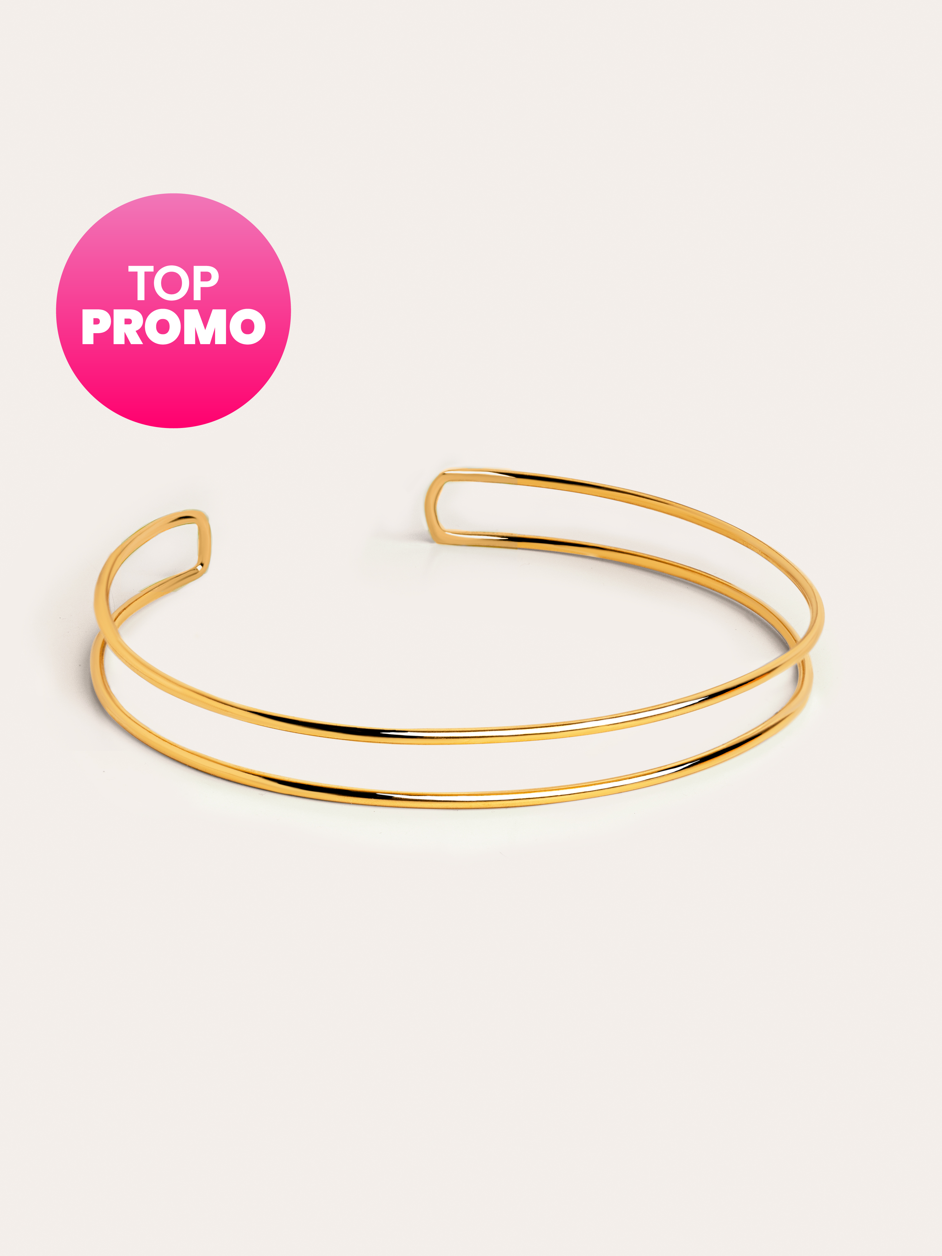 Double Ring Gold Choker 