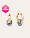 Carmen True Marine Gold Hoop Earrings