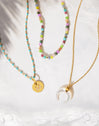 Collar Moonset Nácar Plata Baño Oro