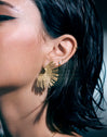 Sunbeam Stainless Steel Gold Earrings