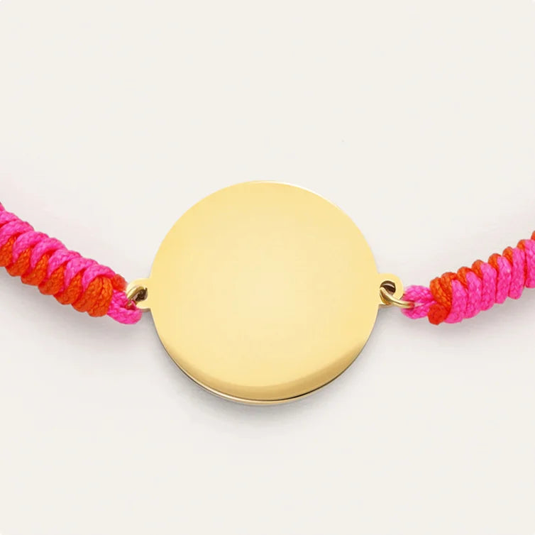 Pulseira Personalizada Moon Pôr do Sol Néon Aço Banhado a Ouro
