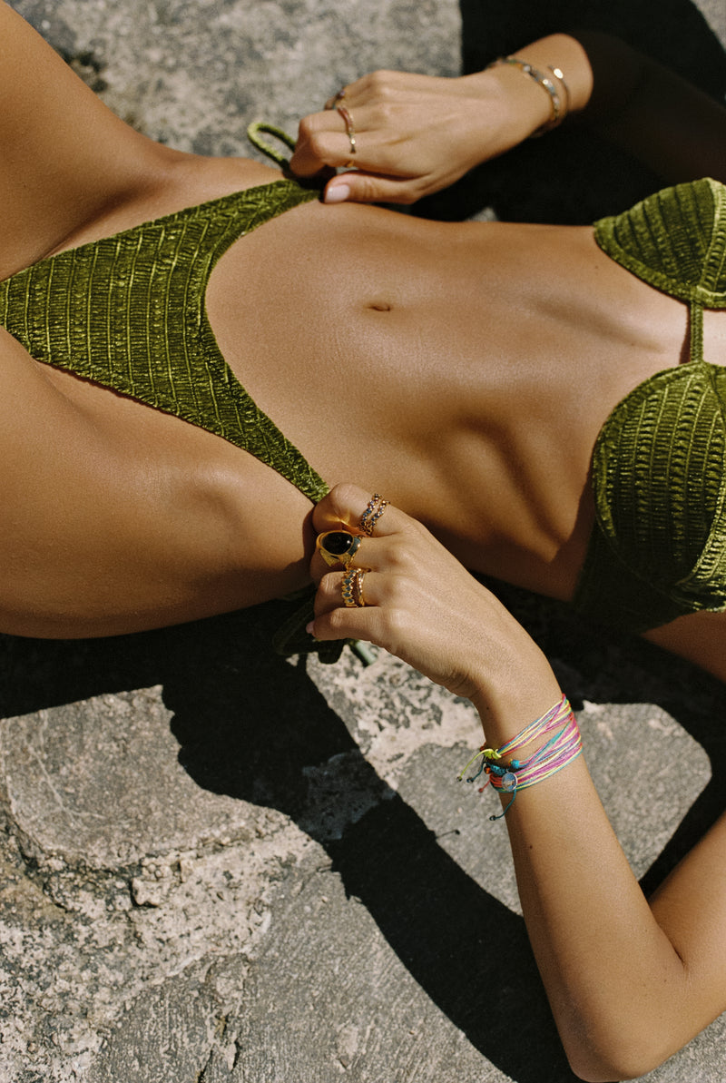 Anillo My Maxi Stone Acero Baño Oro