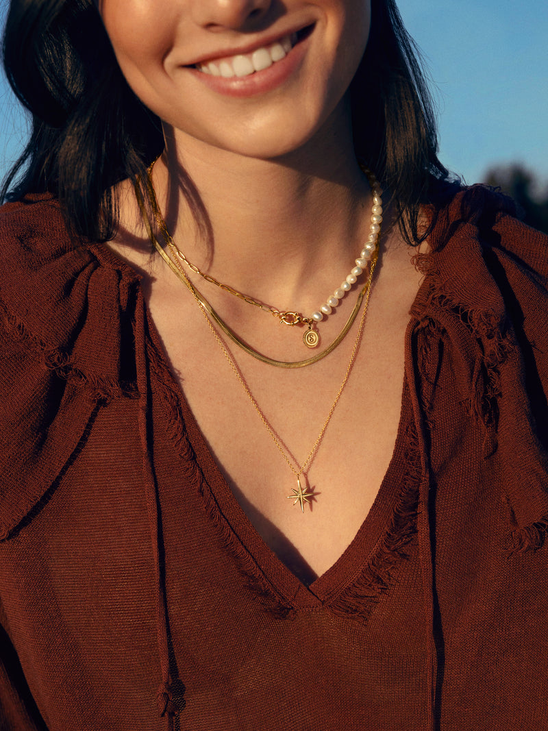 Guidance Necklace, Gold-Plated Steel