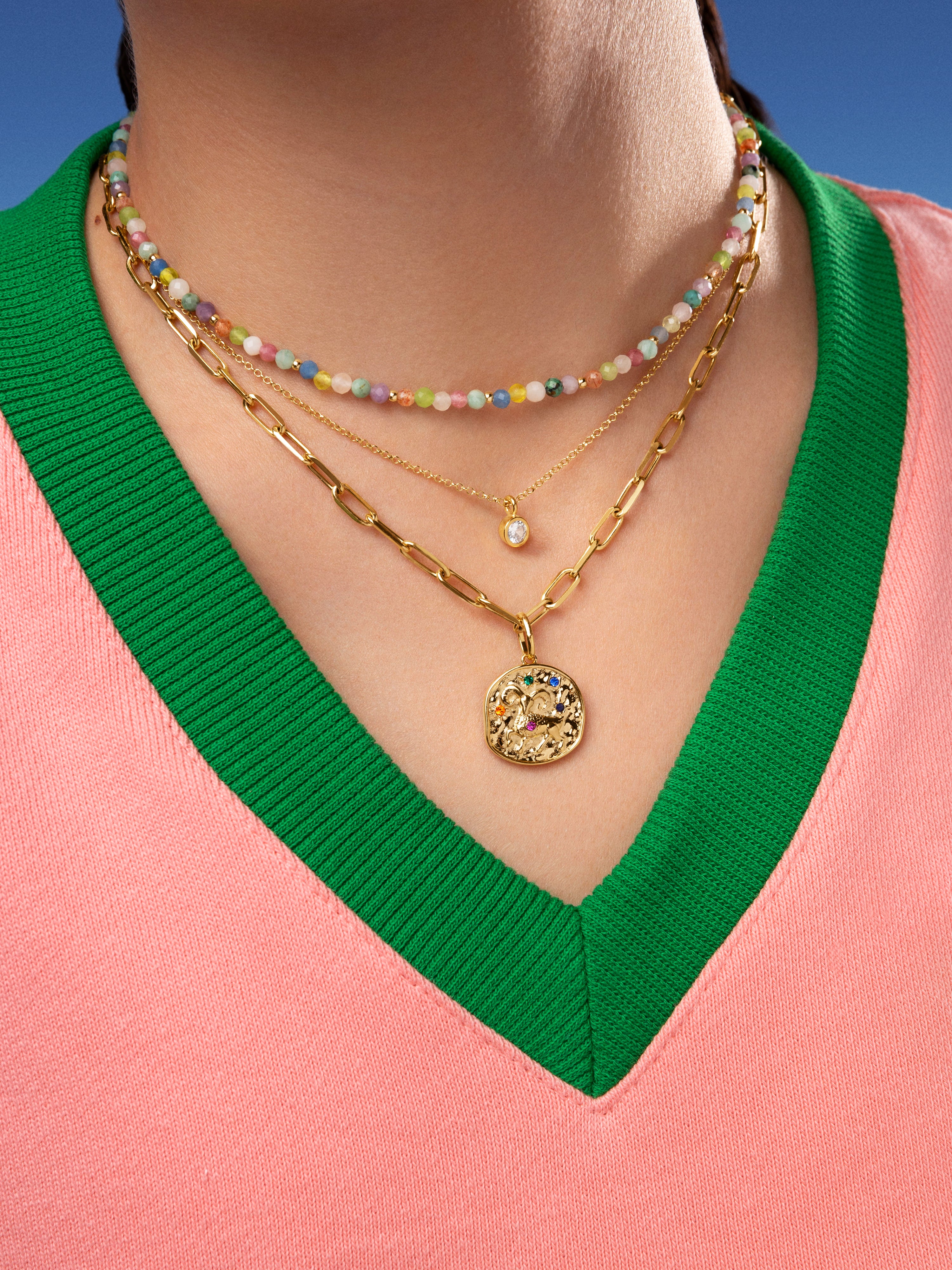Collar Chic Acero Baño Oro