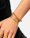 Pulsera Big Rope Acero Baño Oro