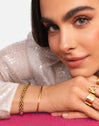 Pulsera Big Rope Acero Baño Oro