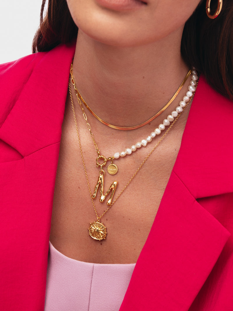 Halskette Solstice Sun Vergoldet