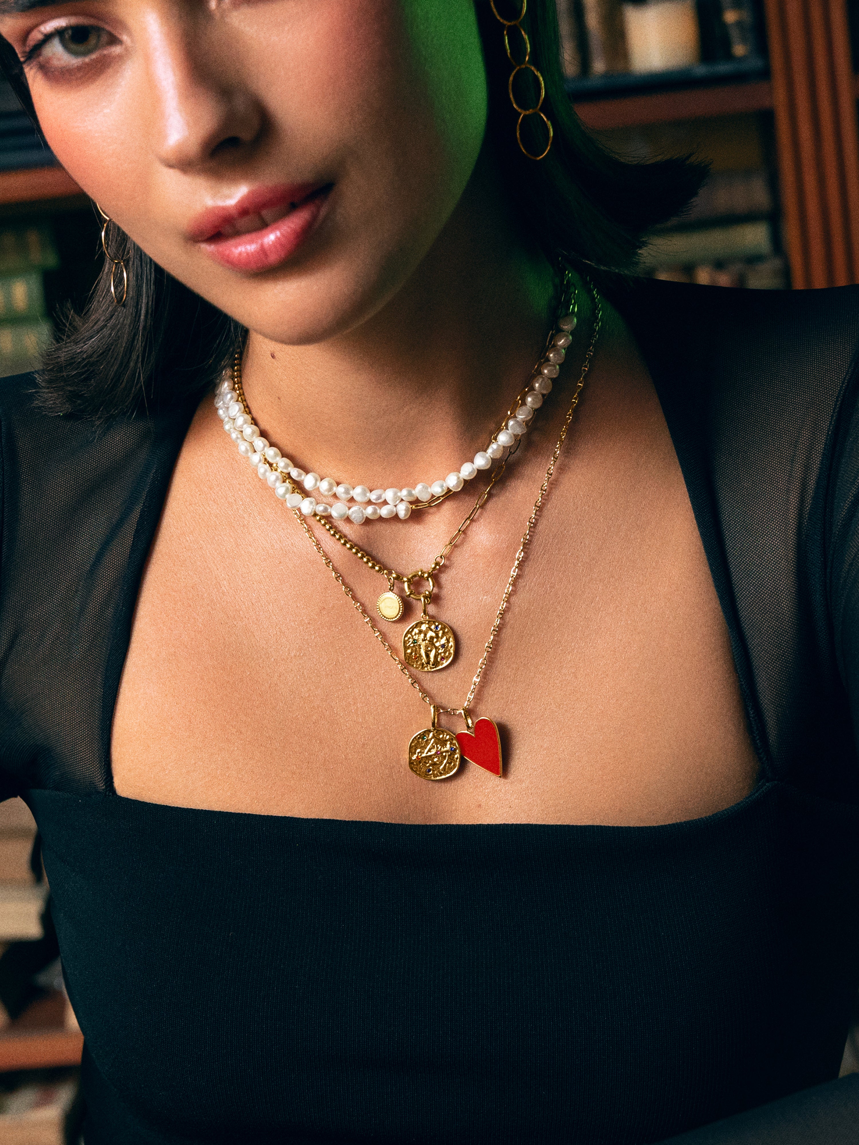 Collar Chic Pearl Acero Baño Oro