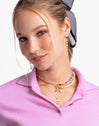 Collar Altea Dots Tourmaline Syra Acero Baño Oro