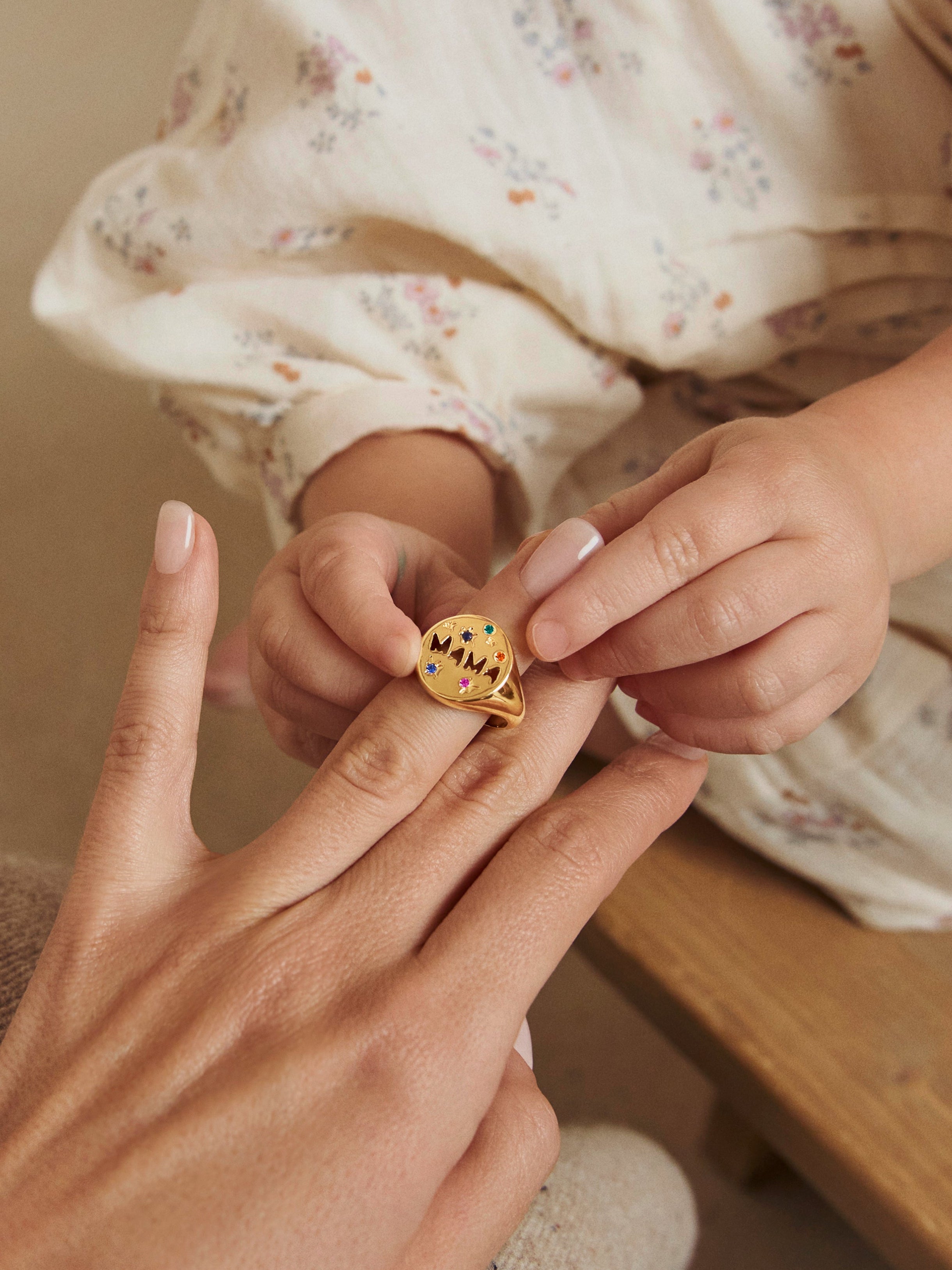 Anillo Mamá Baño Oro